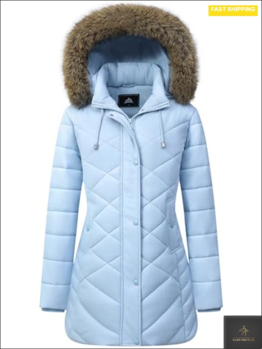 Women's Long Winter Down Jacket Waterproof Windproof Fleece Lined